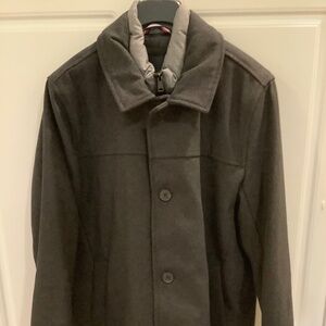 Tommy Hilfiger Men's Wool Blend Gray Coat/Jacket Size L NWT